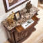 Console noyer massif et bois manufacturé