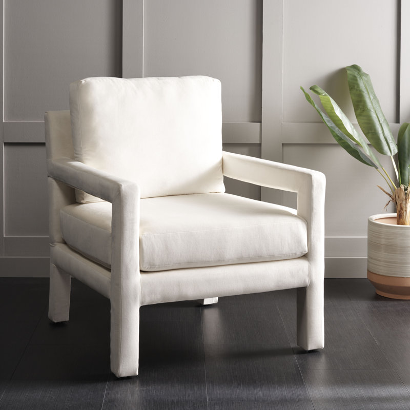 Kathryn Velvet Armchair, Cream Velvet