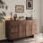 59" Sideboard Buffet Cabinet With 3 Drawers and Solid Wood Base
