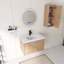 Ensemble de meuble-lavabo mural 30 po avec lavabo en résine et armoire murale-1868560797