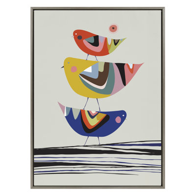 The Family Tree by Rachel Lee 3 Birdies Studio Framed Canvas Wall Art Print