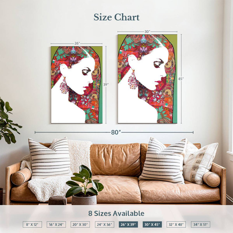 Leisha Majestic Chic, 39" H x 26" W
