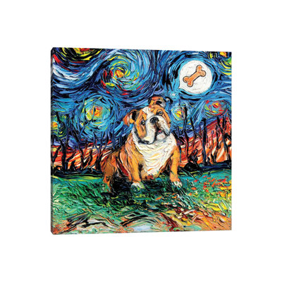 « Starry Bulldog » par AJA trier, reproduction d’art