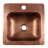 Angelico Copper 15" Single Bowl Drop-In Kitchen Sink