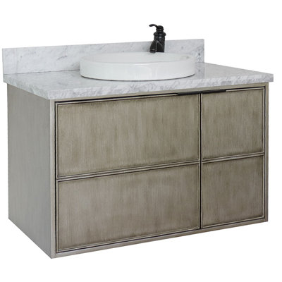 Ensemble de meuble-lavabo simple mural 37 "37"