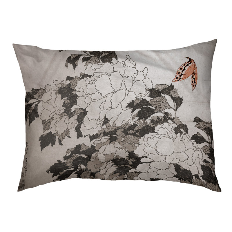 Coussin Burkart, L 19,5 po x l 29,5 po, Gris / brun foncé