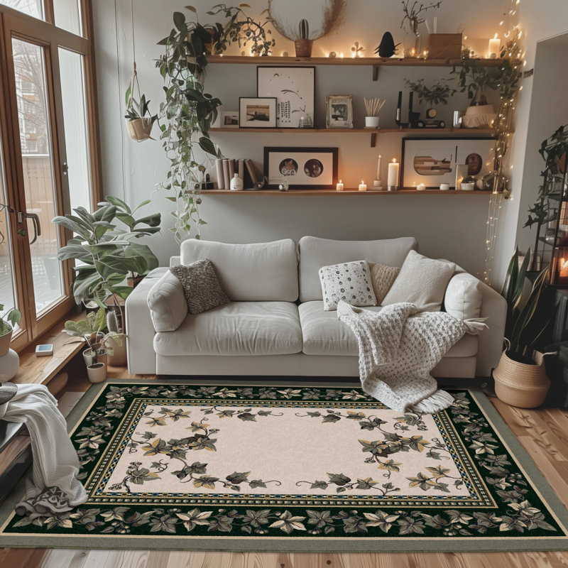 Alminus Signature Ivy Valley Opal Floral Area Rug, Rectangle 2'8" x 3'10"