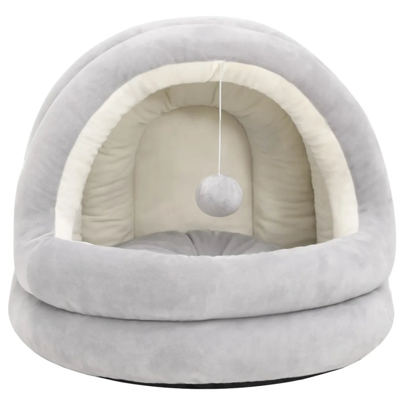Rambler Fleece Pet Sofa, Grey/Cream, 40 W x 40 D cm