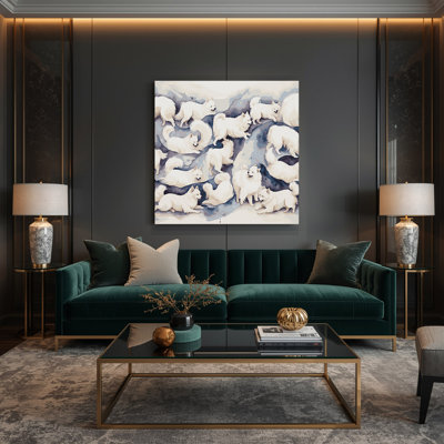 «Dogs Samoyed Beige», art mural sur toile