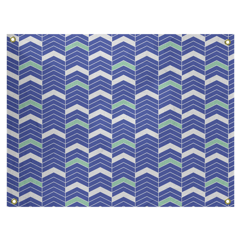Tapisserie Stephenie, H 26 po x l 36 po, Bleu / Vert / Gris