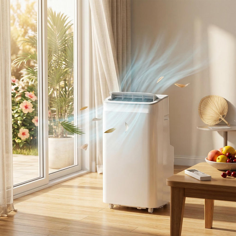 Climatiseurs portatifs 12 000 BTU, climatiseur portatif 3-en-1 avec modes de refroidissement, déshumidificateur et ventilateur intégrés pour une pièce jusqu'à 550 pieds carrés, télécommande, mode veille, minuterie 24 heures, avec trousse d'installation