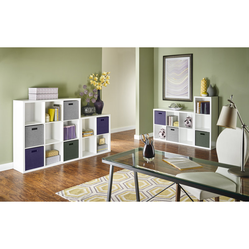 Bibliothèque décorative à casiers H 43,98 po x l 43,98 po, Blanc