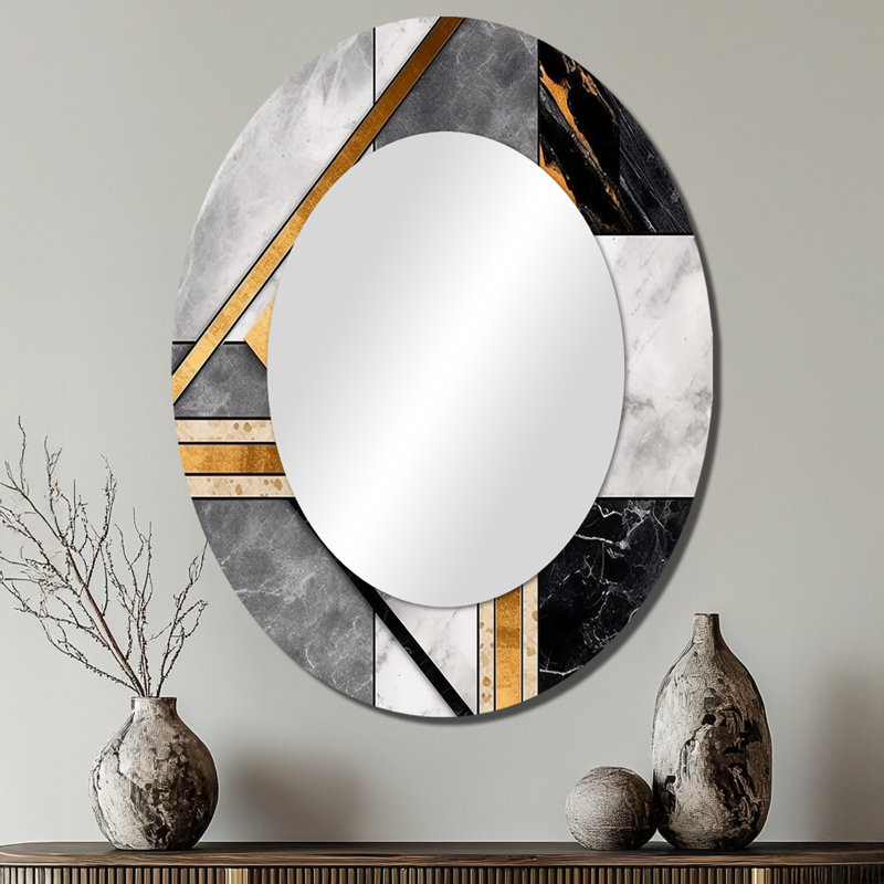 Lando - Abstract Metal Mirror, 40" x 30"
