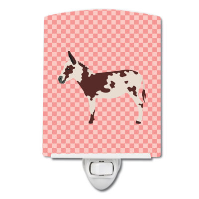 American Spotted Donkey Check Ceramic Night Light