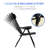 Folding Chairs , Breathable Surface, Adjustable Sling , For Outdoor Use, Garden, Backyard, Lawn, Black Camping Of 2, Deck Chair With Back, Removable Foldable Design