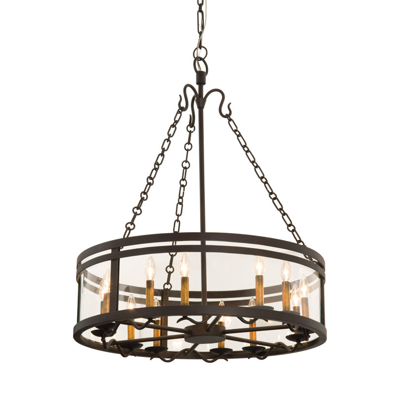Morris 12 LT Bronze Chandelier Kalco
