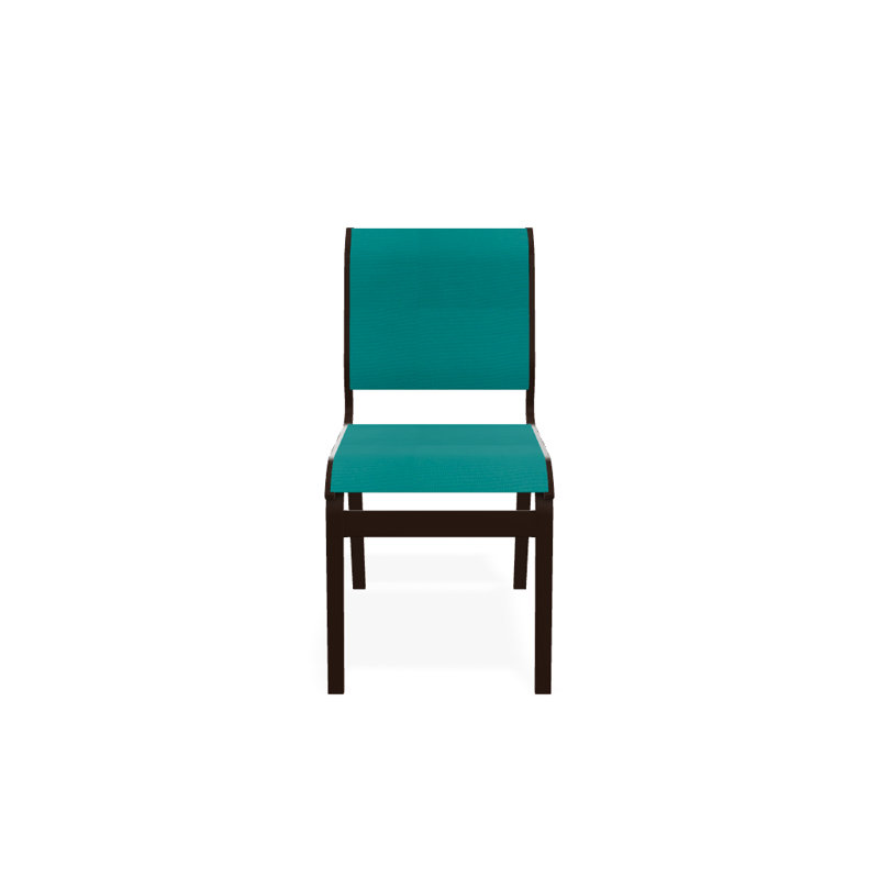 Chaise d'appoint de salle à manger Hiraku, Kona texturé, Aigue-marine