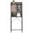 Retro Style MDF With Triamine Iron Frame Sliding Door Three-Layer Rack Bathroom Cabinet