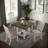 Multifunctional Expandable Folding Table with Storage,4-Person Dining Set for Kitchen & Living Room