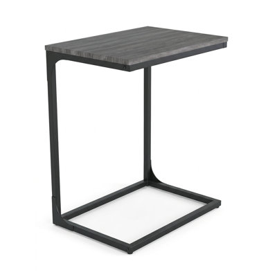 Table de bout en forme de C, bureau coulissant sous le canapé, table plateau télé, 15,7 po x 11,8 po x 26,3 po