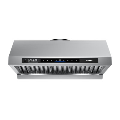 Brano 30 Inch Dc Inverter Under Cabinet Range Hood, 1200 Cfm, Low Noise, Voice Gesture Touch Control, Delay Shutdown
