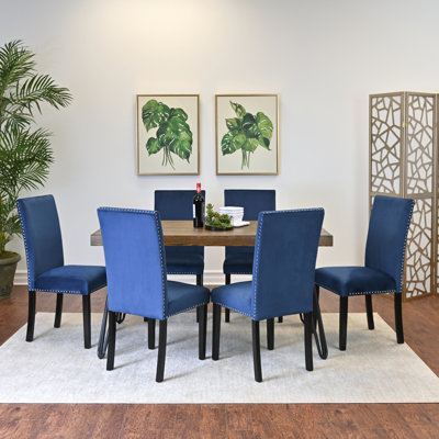 7-Piece Dining Set, Hairpin Dining Table With 6 Chairs, 3 Color Options
