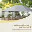 Auvent de remplacement pour pavillon de jardin gris, 10 pi x 13 pi, ventilation et drainage, structure de remplacement pour auvent 13 pi, gris, circulation d'air