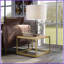 Table basse rétro en cuir fleur brun - Assemblage facile Rangement polyvalent pour le salon