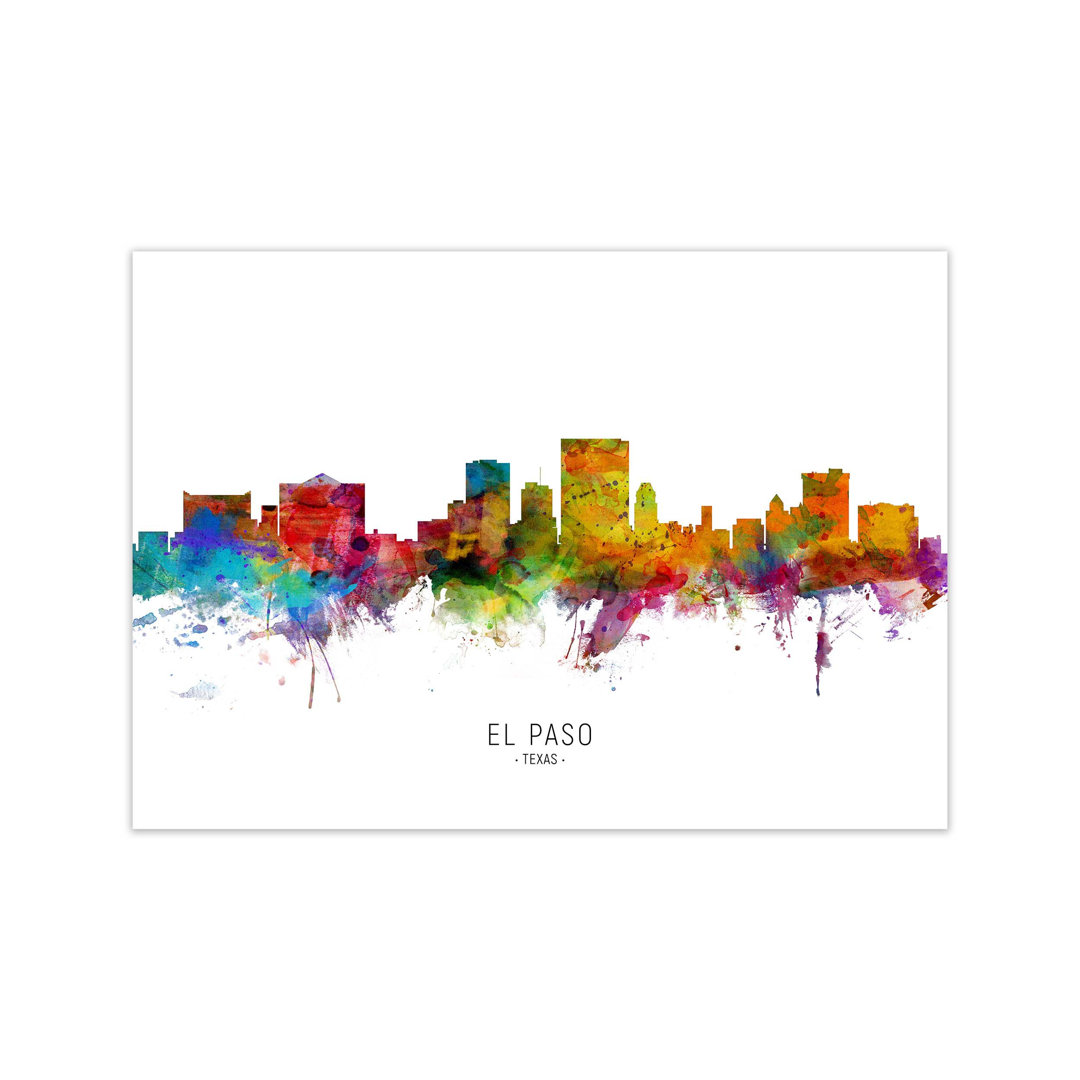 El Paso Texas Skyline by Michael Tompsett - Print
