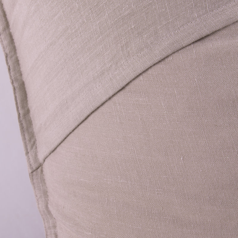  Stone Washed French Linen European Square Pillow Shams 26 x 26", Blush