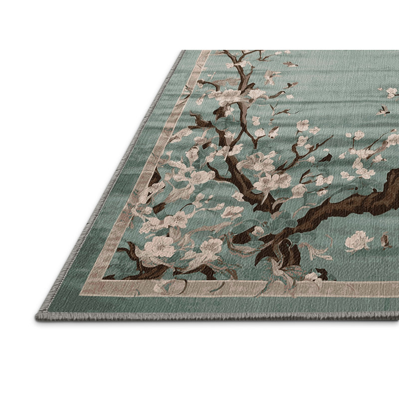 Machine Washable Brown Area Rug, Rectangle 7' x 9'