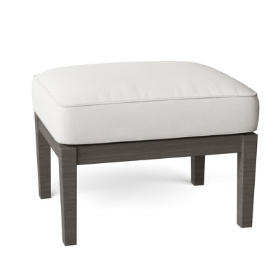 Lattice Aluminum Ottoman - Slate Gray