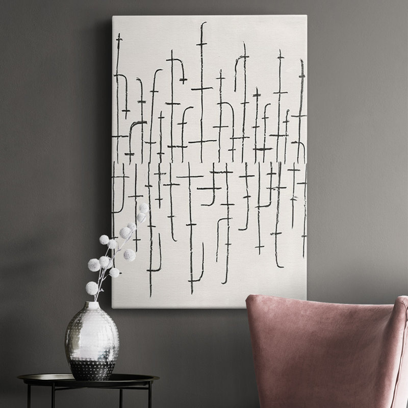 «Vertical Arrangement II», toile tendue avec châssis de qualité supérieure - prête à être accrochée