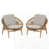 Coussin beige / structure brun clair