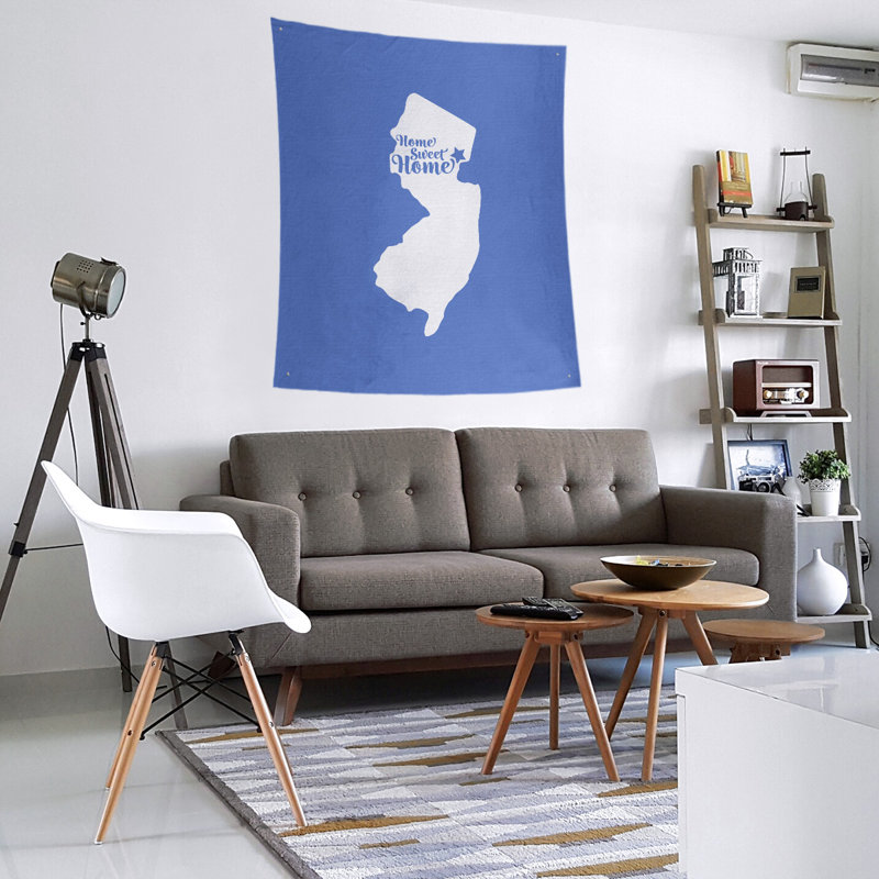 Tapisserie murale Home Sweet Newark, H 60 po x l 51 po, Bleu