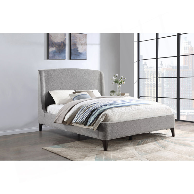 Harper Light Grey Eastern King Platform Bed