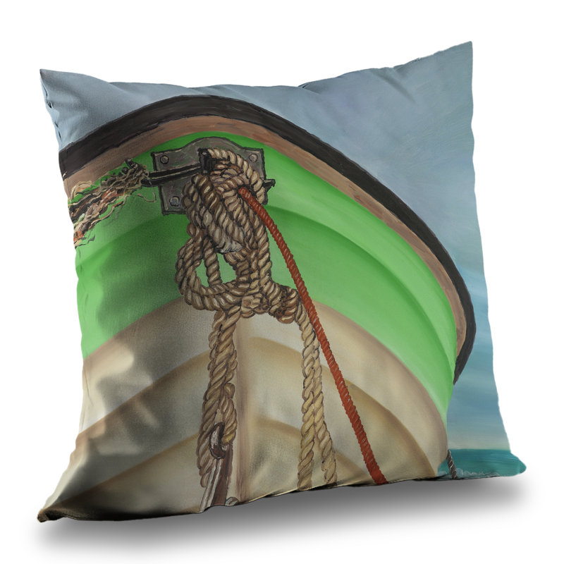 Sailing Rowing Boat Coastal Beach Throw | Home Decor – Throw Pillow Cover Only, Double-Sided Print, Insert Not Included