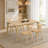 Sierra Rectangular Solid Wood Dining Room Set For 4, Compact Space Design-728162863-729284740