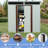 6Ft X 5Ft Outdoor Metal Storage In White - Robust Galvanized Steel Build Weather Panels Transparent Plate For Bright Interior Sliding Doors & Padlock Simple Assembly Guide Shed Frame Protected-125090430