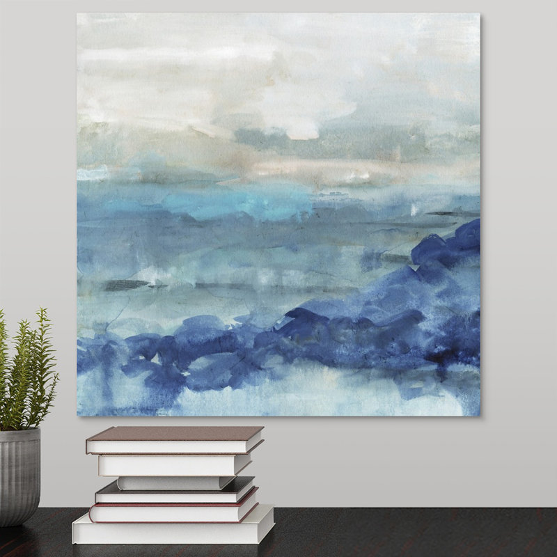 «Sea Swell I», peinture sur toile, Toile tendue, H 36 po x l 36 po, Sans cadre