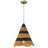 1-Light Farmhouse Woven Pendant Light 