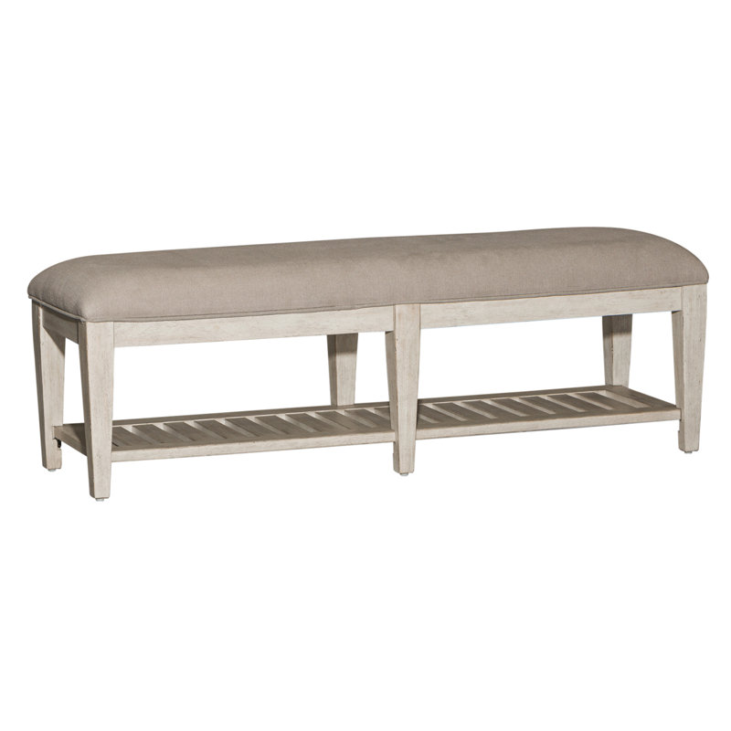 Banc de rangement en bois massif Haylee