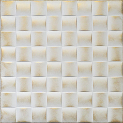 Carreaux de plafond en polystyrène 20X20 avec panneaux décoratifs à coller pour une installation facile à faire soi-même, ainsi que pour la rénovation de la maison et du sous-sol. R35 Square Fusion, lot / 8