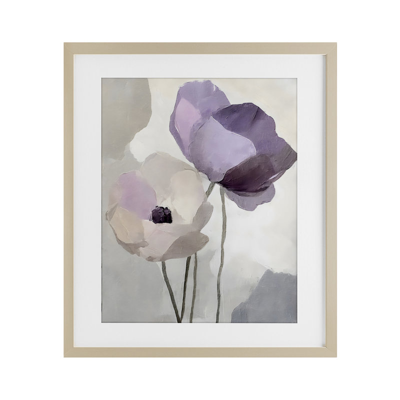 Lavande, brume florale, reproduction encadrée sous verre, conception de Riley B, H 21 po x l 17 po, Cadre de récolte en pin