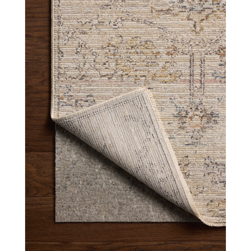 Tapis ivoire / granit Loloi Forlini, Rectangle 9 pi 3 po x 13 pi