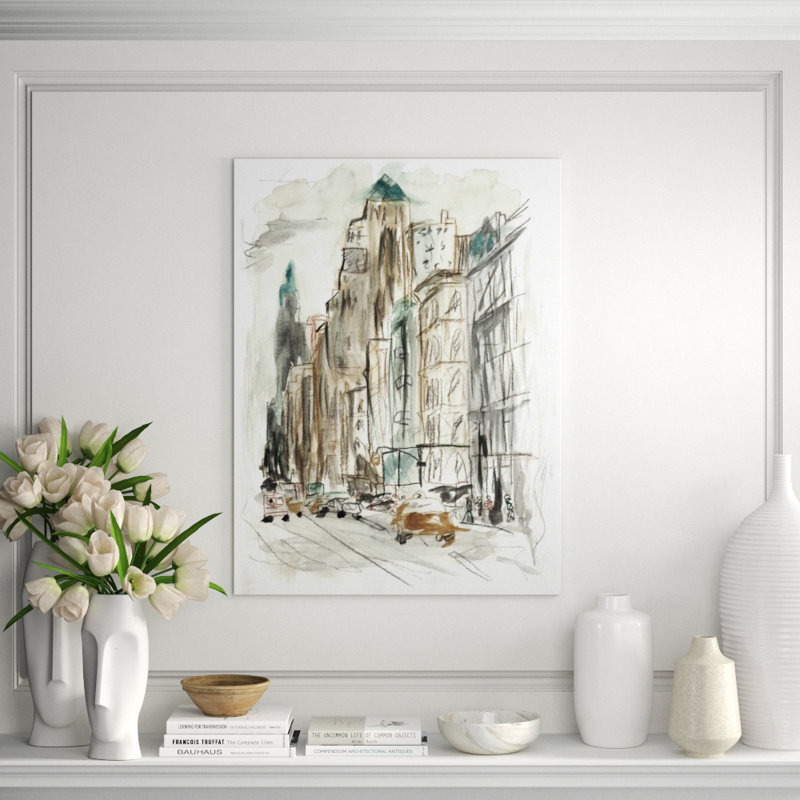 Lost In The City I Print by Janice Aron, Outdoor, 40" H x 30" W x 1.5" D