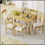 Ensemble de table de salle à manger 7 pièces pour 6 personnes, ensemble de table de salle à manger en bois avec chaises rembourrées pour la cuisine et la salle à manger-2001557595-2001557573