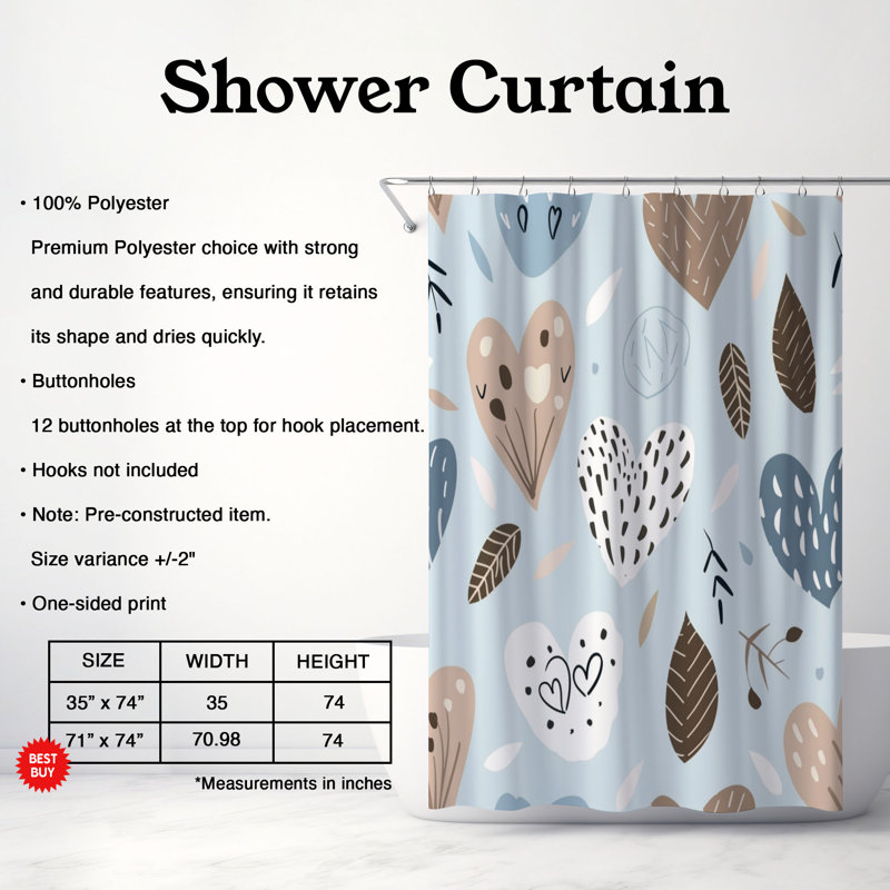 Loving Bear - Premium Shower Curtain 203, 74"H x 71"W