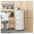 4-Drawer White Metal Vertical File Cabinet with Lock and Casters-398490504