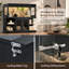 Reptile Terrarium with Cabinet Stand, Lift-Up Mesh Top, Sliding Acrylic Doors, Side Windows, Storage Shelves and Power Outlet-138115429